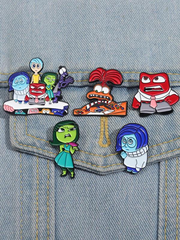 Cartoon Character Brooch, Cute Cartoon Badge for Backpack & Hat & Clothes Decor, Fashion Accessories for Women & Men