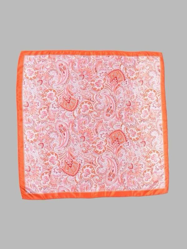 Women's Boho Style Paisley Print Square Scarf, Vintage Trendy Hair Scarf, Fashionable Hair Accessories for Women & Girls