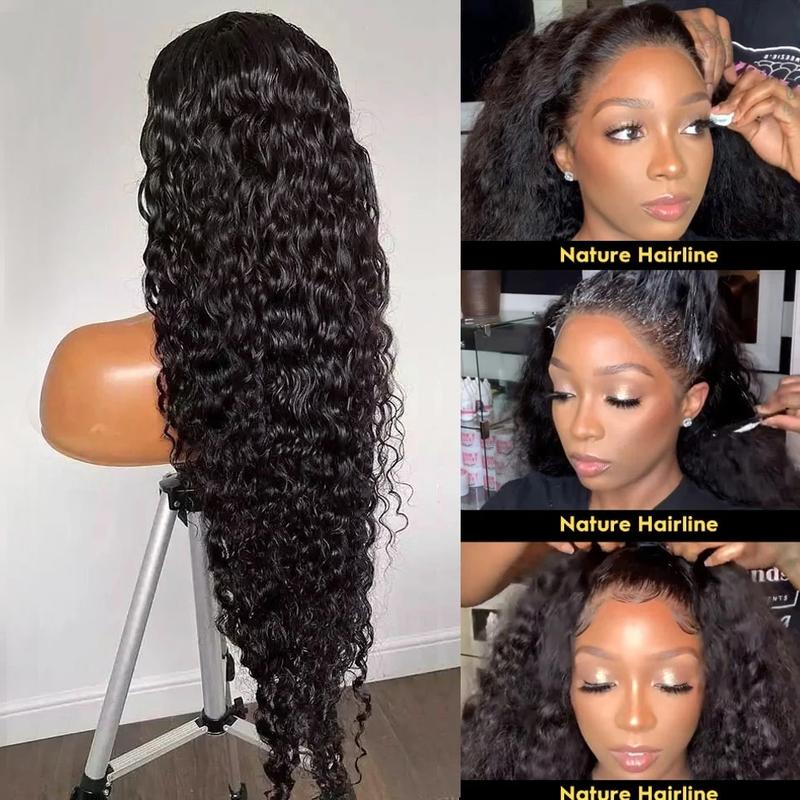 Bling Hair Fashion 13x4 13x6 Deep Wave HD Lace Front Wig Human Hair 180% density Transparent Lace Frontal Wigs For Women Real Hair Wigs PrePlucked Lace Front Wig