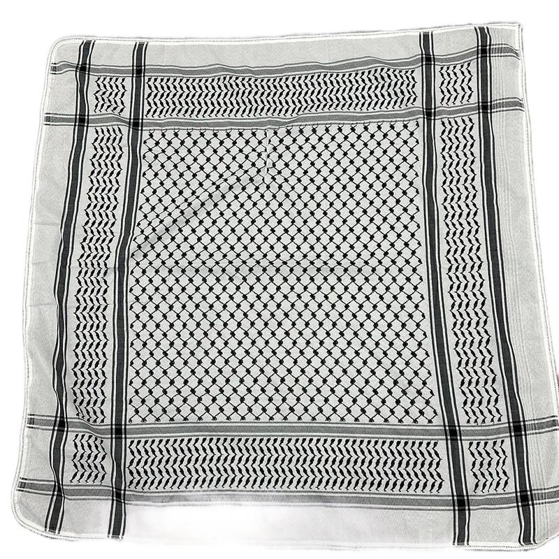 Authentic Cotton Kuffiyeh with Embroidered Pattern for All Genders