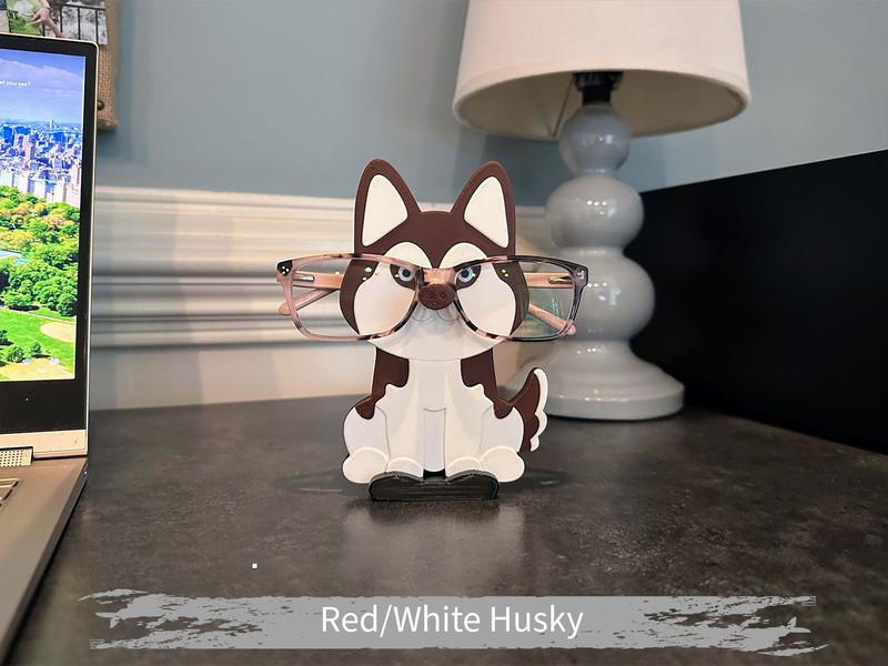 Husky Eyeglass or Sunglass holder, Unique Gift Idea