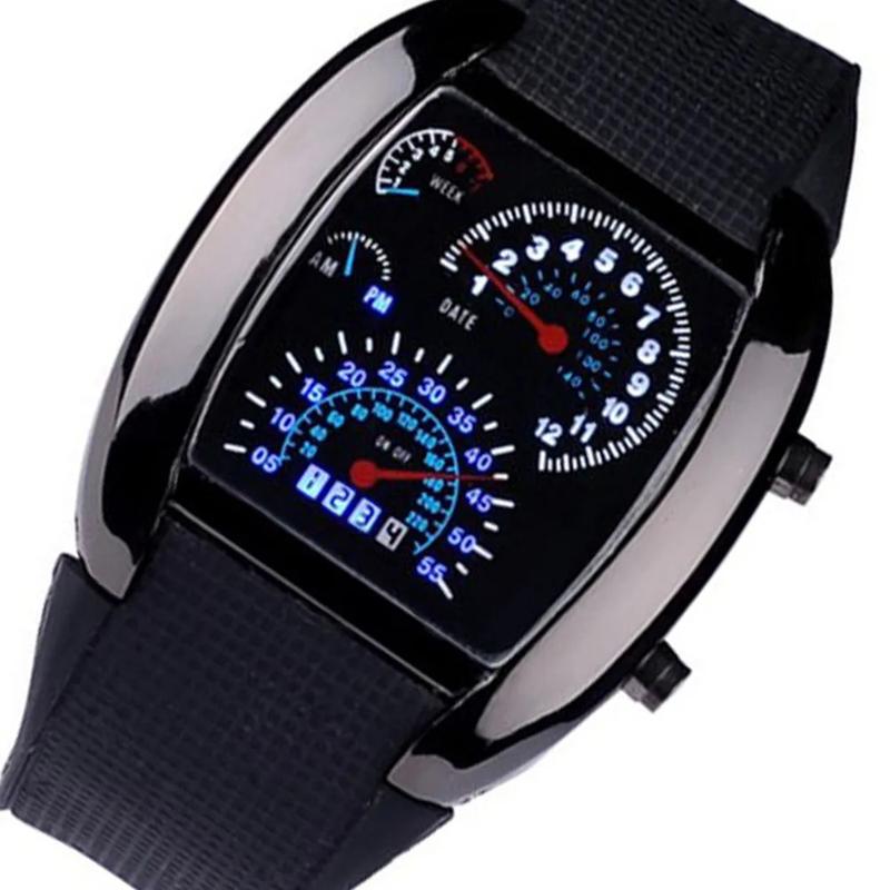 Single hand watch flash dial sports mens gift lady car fashion watch aviation meter WOMEN'S watch top brand luxury man watch Relojes Hombre