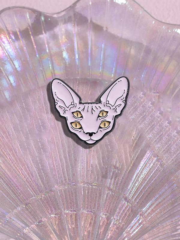 Cartoon Cat Brooch Pin, Hot Fashion Casual Cute Alloy Accessories for Daily Holiday, Minimalist Romantic Aesthetic Jewelry