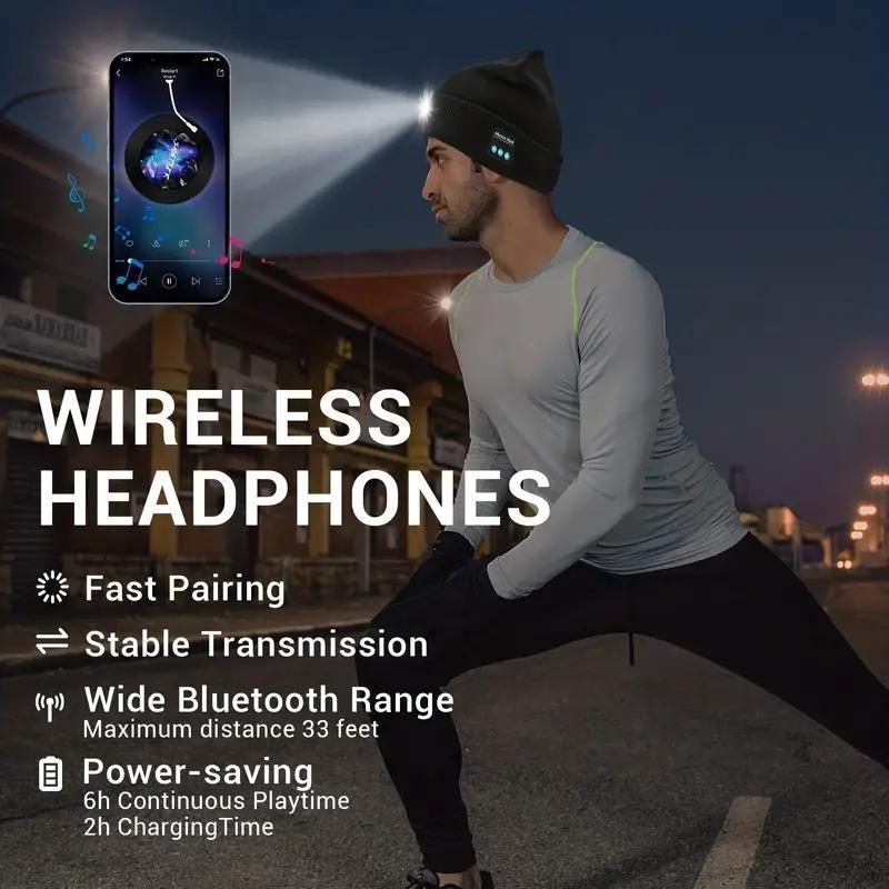 Wireless Bluetooth Beanie Hat with Built-in Headphones - Soft, Warm, and Stylish Unisex Gift for Men and Women - Perfect Christmas Tech Present for Dad, Mom, Friends, and Family