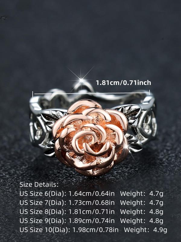 Vintage Flower Design Ring, Hollow Out Ring, Fashion Accessories for Women & Girls, Simple Jewelry for Party, Daily Clothing Decor, Trendy All-match & Exquisite Jewelry for Birthday Gift