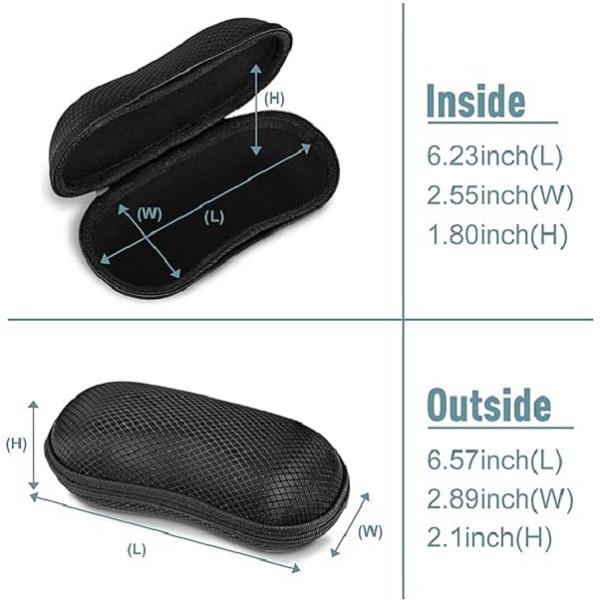 FINTIE Sunglasses Case with Zipper & Clip, Shockproof HardShell Sports Glasses Case for Men and Women