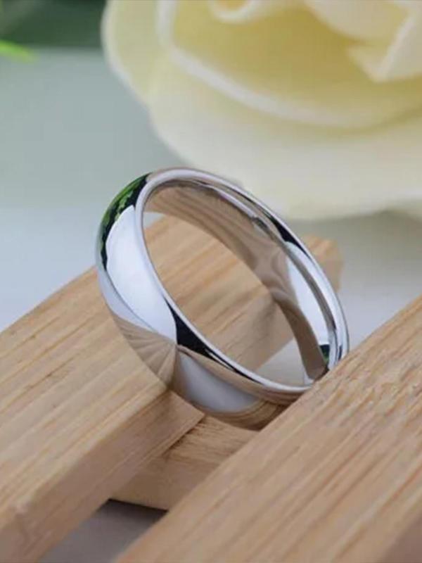 Unisex Elegant Minimalist Titanium Steel Ring, Exquisite Promise Ring for Couple, Fashion All-match Vintage Jewelry for Men & Women As Gift