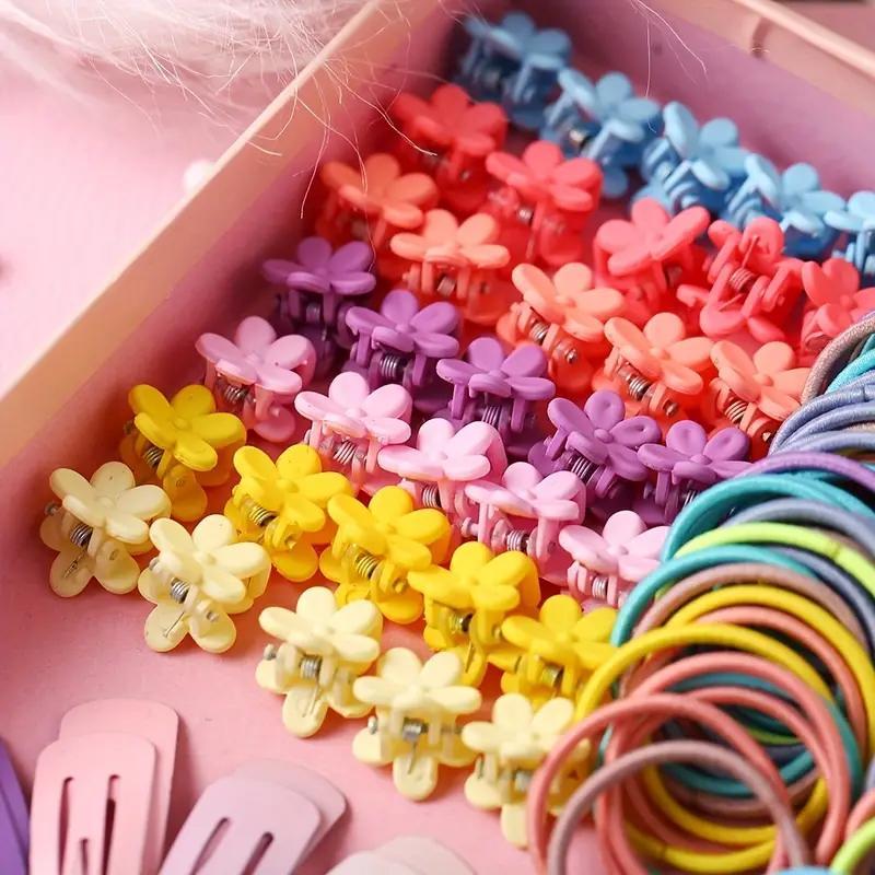 All in One Hair Styling Accessories, 780pcs Colorful Hair Tie & Hair Band & Ponytail Holder & Hair Comb Set, Casual Heatless Styling Tool for Women & Girls