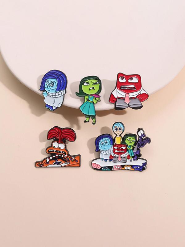 Cartoon Character Brooch, Cute Cartoon Badge for Backpack & Hat & Clothes Decor, Fashion Accessories for Women & Men