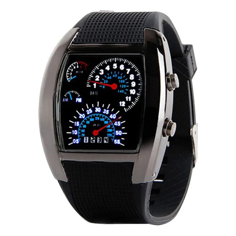 Single hand watch flash dial sports mens gift lady car fashion watch aviation meter WOMEN'S watch top brand luxury man watch Relojes Hombre