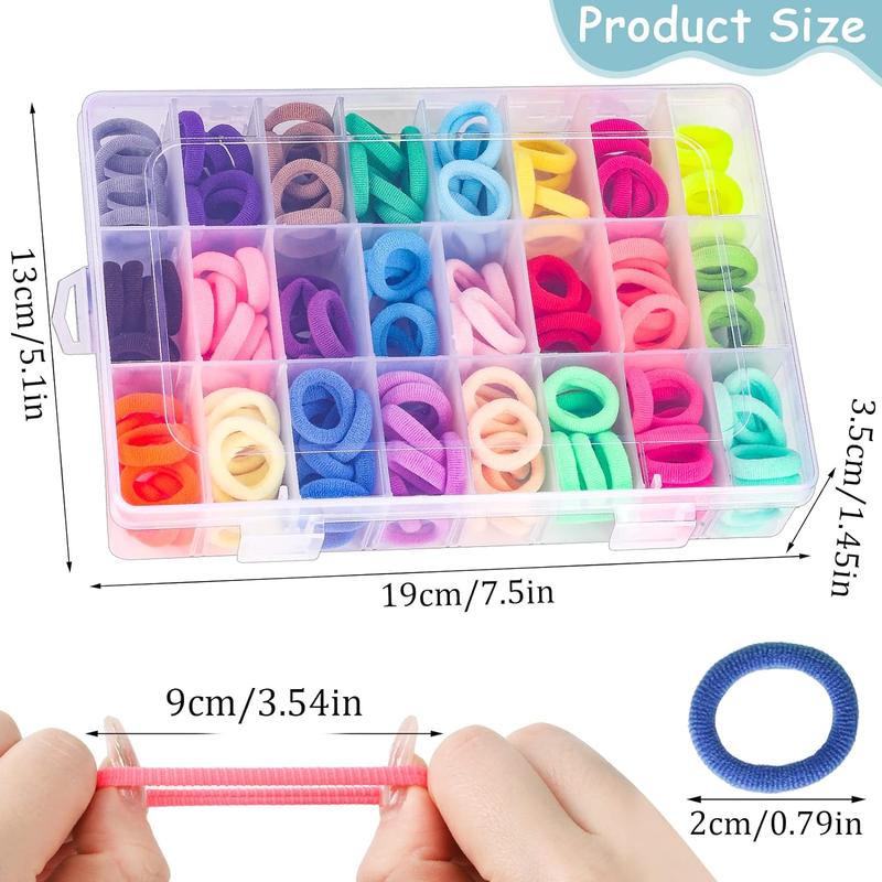 Colorful Hair Ties with Storage Box, 240pcs set Elastic Braiding Hair Circle for Women & Girls, Fashion Hair Accessories for Party, Daily Clothing Decor