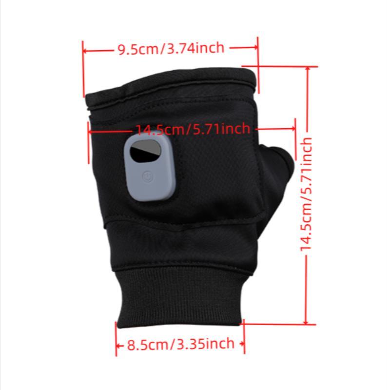 USB Rechargeable Heated Gloves, 1 Pair Waterproof Windproof Gloves, Hand Warmer Gloves for Outdoor Sports, Christmas Gift