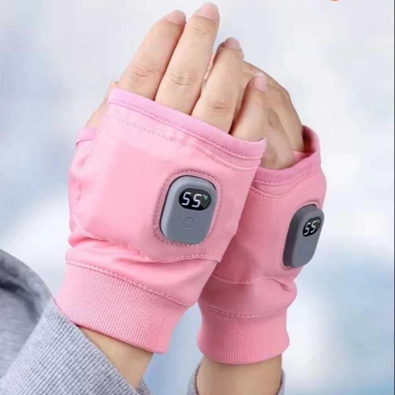 USB Rechargeable Heated Gloves, 1 Pair Waterproof Windproof Gloves, Hand Warmer Gloves for Outdoor Sports, Christmas Gift