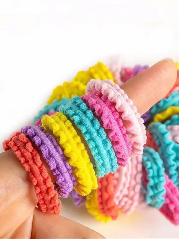 Solid Color Hair Tie, Casual Simple Hair Accessories for Women & Girls, Minimalist Headwear Suitable for Thick Hair