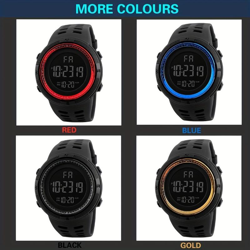 Chronograph E-Sports Watch Outdoor, Multifunctional Digital Silicone Watch Unisex Student