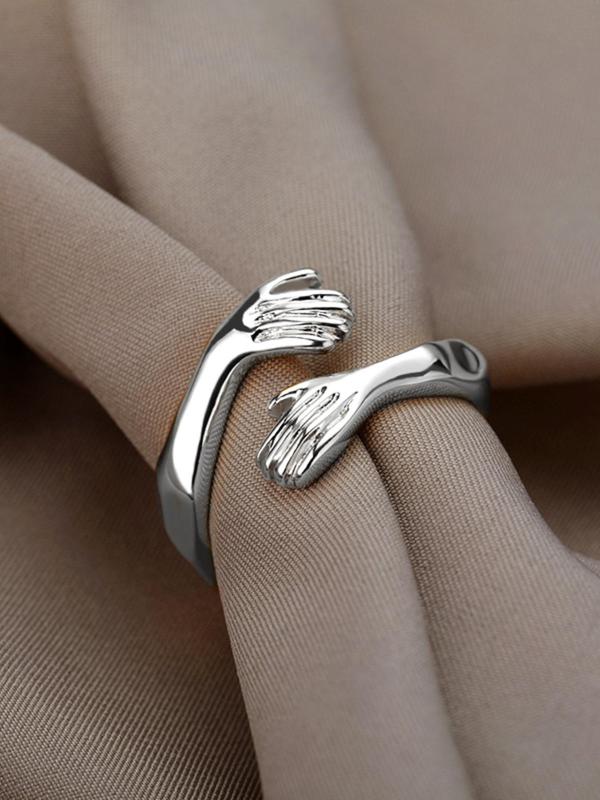 Creative Hand Design Cuff Ring, Fashion Accessories for Both Men & Women for Party, Daily Clothing Decor, Trendy All-match & Exquisite Jewelry for Birthday Gift