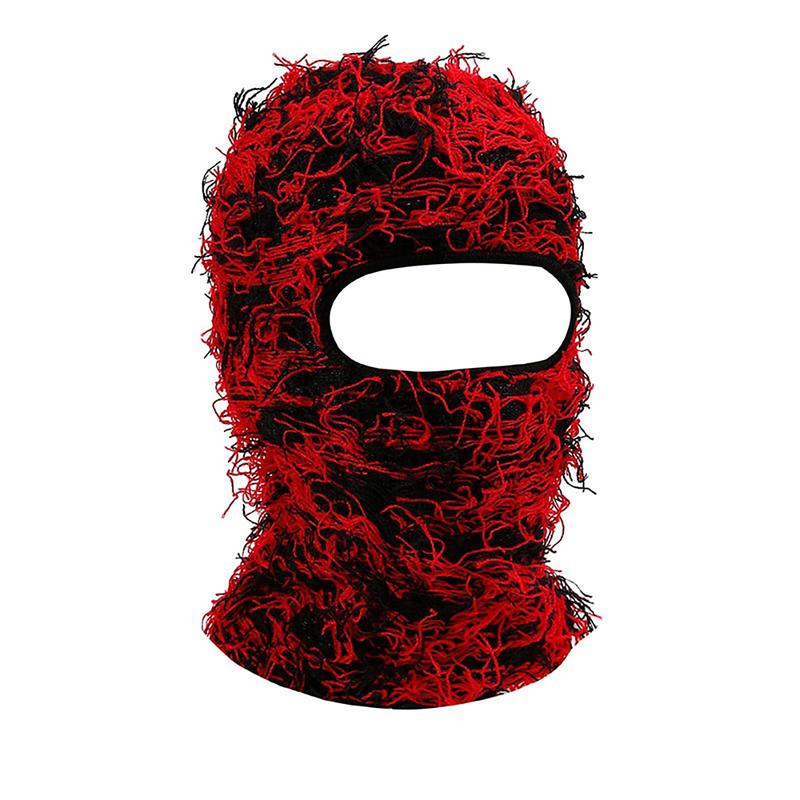 Cozy Knit Winter Balaclava Stylish Distressed Full Face Ski Mask & Neck Warmer for Men and Women Stay Warm and Fashionable with Distress Mask Beanie