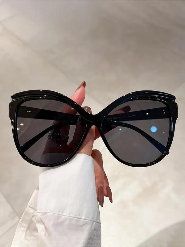 Simple Style Cat Eye Frame Sunglasses, Trendy Casual Sunglasses for Everyday Use, Fashion Accessories for Outdoor Activities Back To School