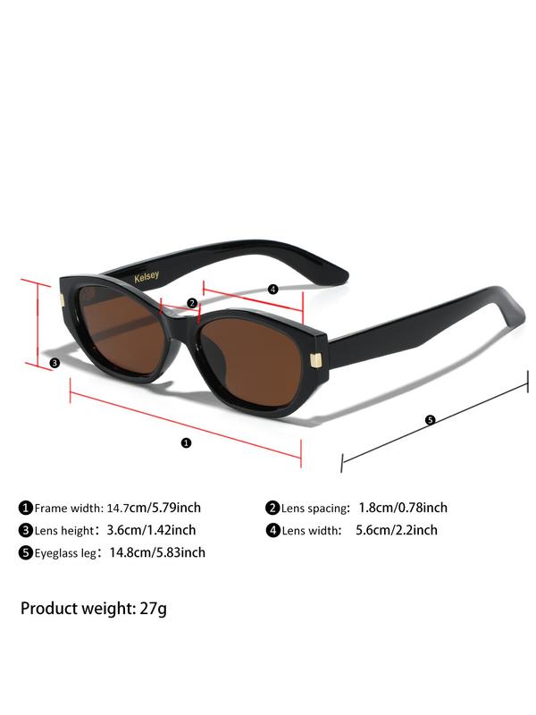 Vintage Geometry Frame Sunglasses, 2024 New Style Trendy Casual Sun Protection Sunglasses for Women, Fashion Accessories for Everyday Use and Outdoor Activities