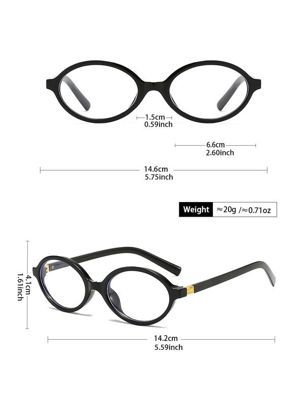 Tortoiseshell Print Oval Frame Eyeglasses, Trendy Casual Full Rim Eyeglasses for Everyday Use, Fashion Accessories for Outdoor Activities