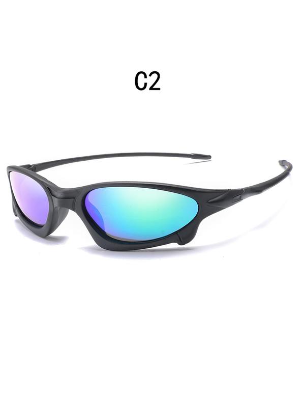 Unisex Sporty Polarized Sunglasses, Outdoor Sports Wrap Around Sun Glasses, Vintage UV400 Shades Eyewear for Men & Women