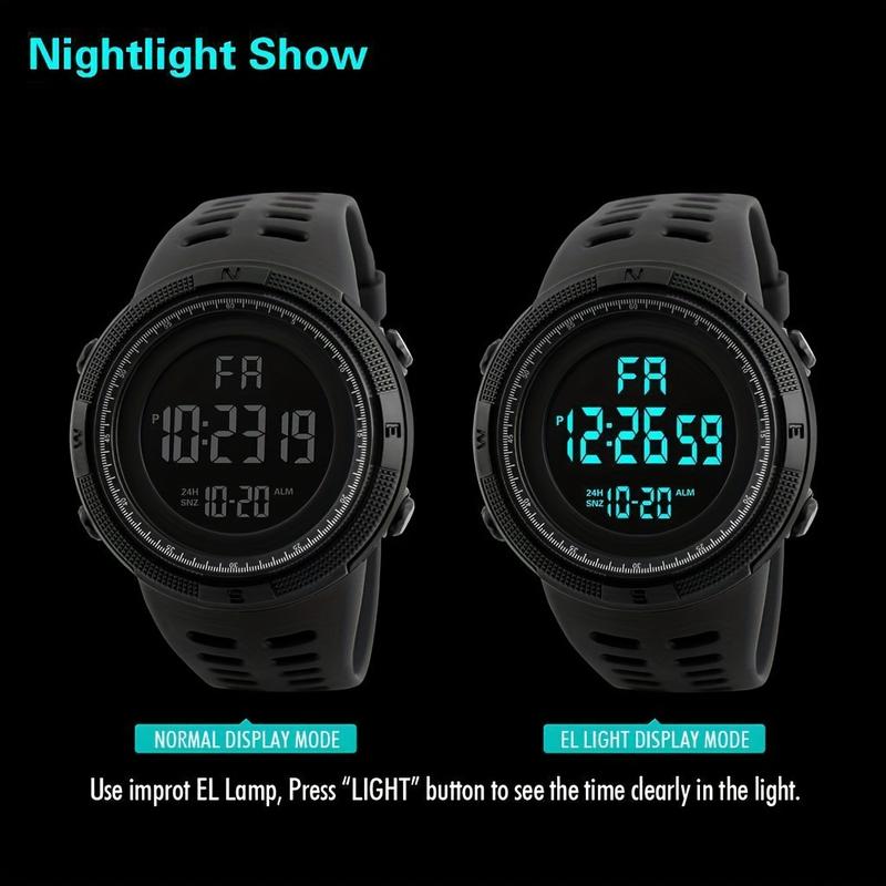 Chronograph E-Sports Watch Outdoor, Multifunctional Digital Silicone Watch Unisex Student