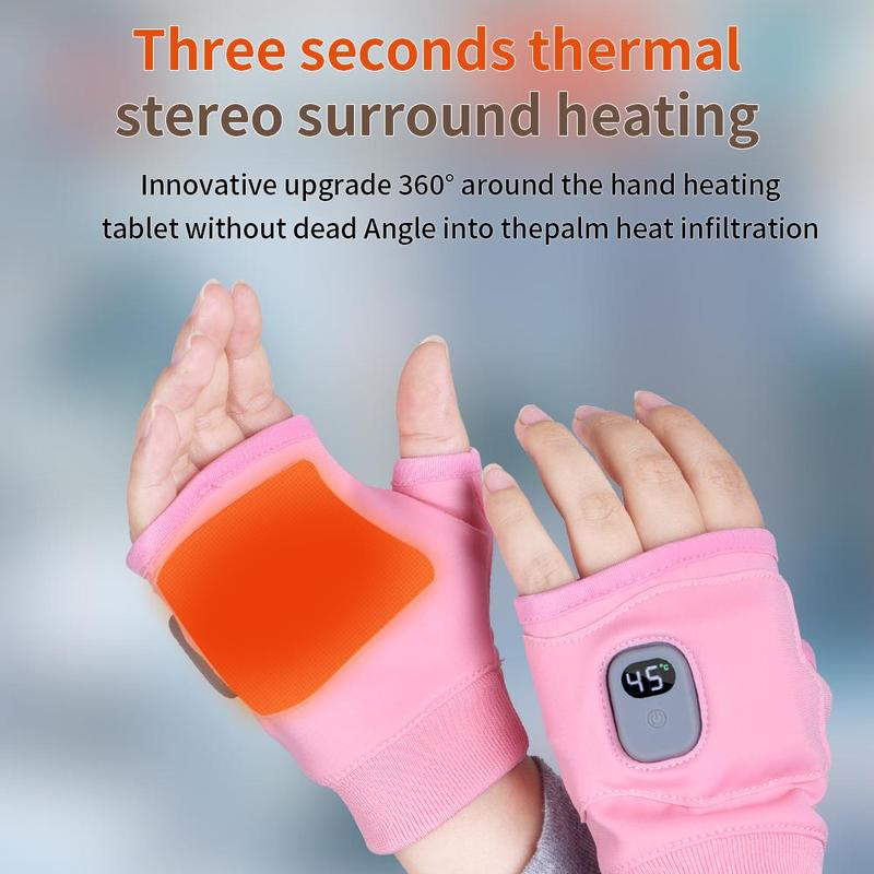 USB Rechargeable Heated Gloves, 1 Pair Waterproof Windproof Gloves, Hand Warmer Gloves for Outdoor Sports, Christmas Gift