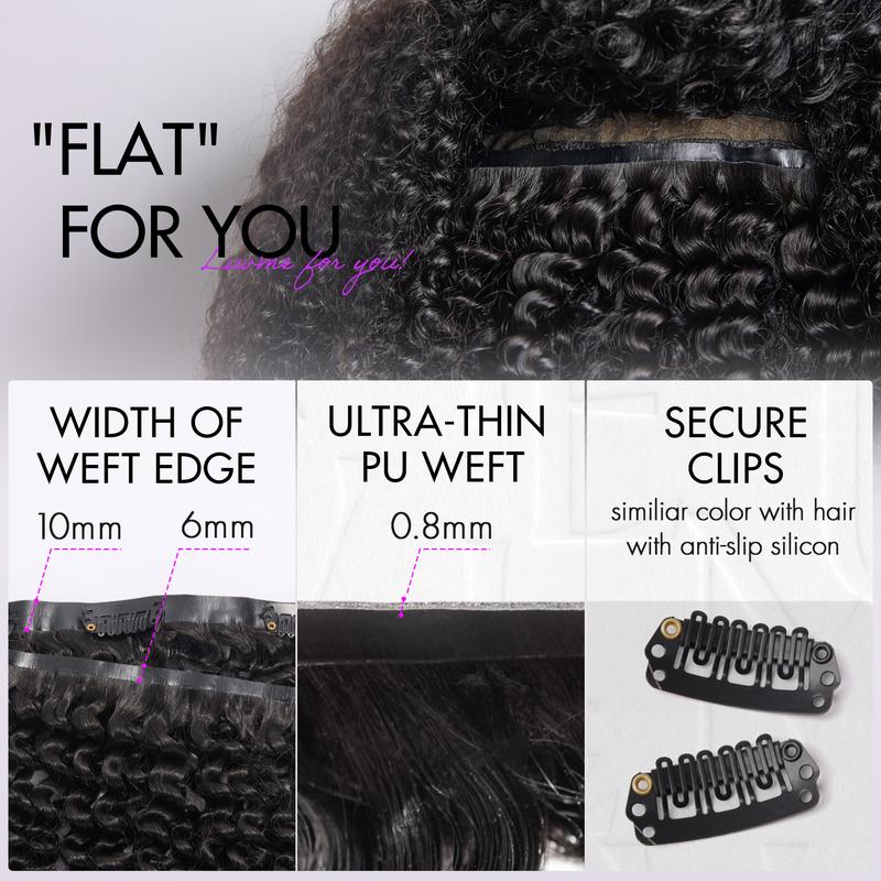 LUVME 100% Virgin Human Hair Extensions 135g Pack Straight, Body Wave, Kinky Curly, Yaki Straight ,Balayage Clip-In