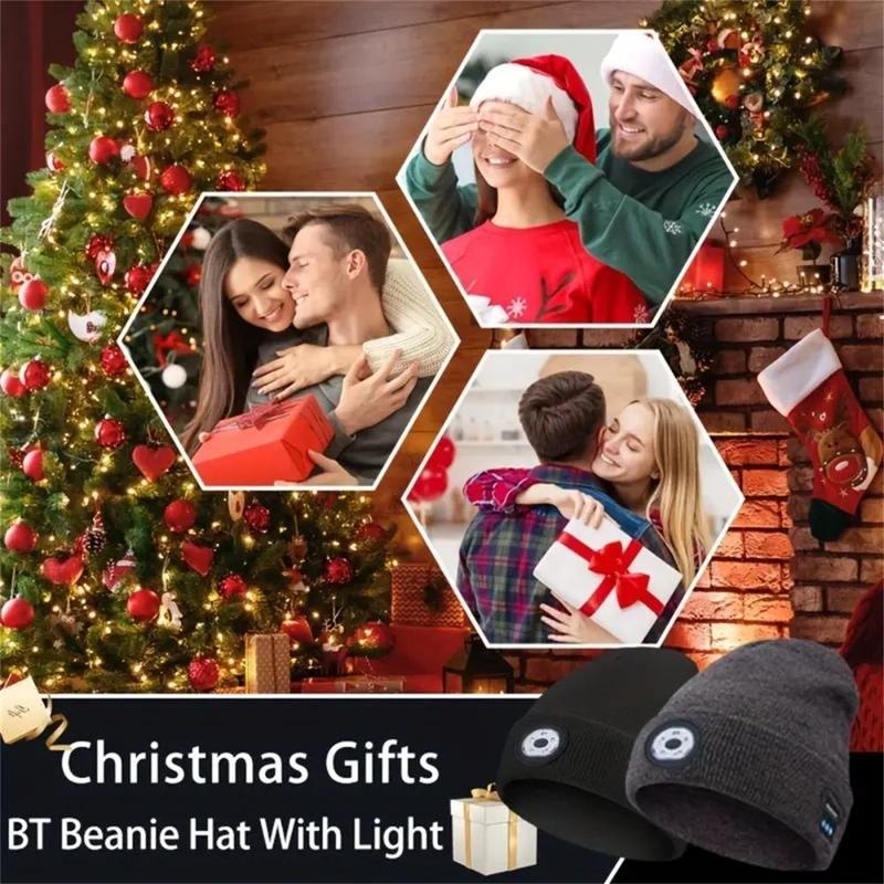 Wireless Bluetooth Beanie Hat with Built-in Headphones - Soft, Warm, and Stylish Unisex Gift for Men and Women - Perfect Christmas Tech Present for Dad, Mom, Friends, and Family