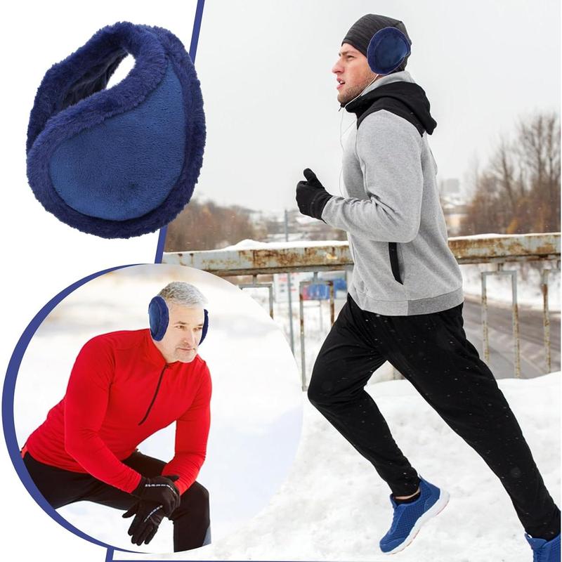 2Pcs Ear Muffs for Winter Fleece Earmuffs Winter Ear Warmers for Women Men Plush Earmuffs Ear Covers for Cold Weather