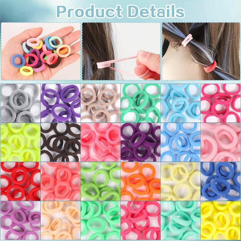 Colorful Hair Ties with Storage Box, 240pcs set Elastic Braiding Hair Circle for Women & Girls, Fashion Hair Accessories for Party, Daily Clothing Decor