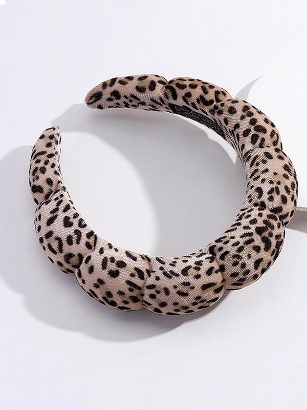 Women's Elegant Leopard Graphic Hai Hoop, Summer Trendy Cute Soft Headbands , Chic All-match Hair Accessories for Hairstyle Decor