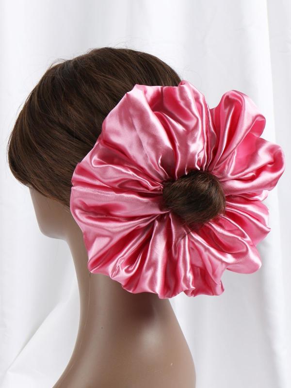 Solid Color Ruched Design Scrunchie, High Stretch Hair Tie, Fashion Hair Accessories for Women & Girls