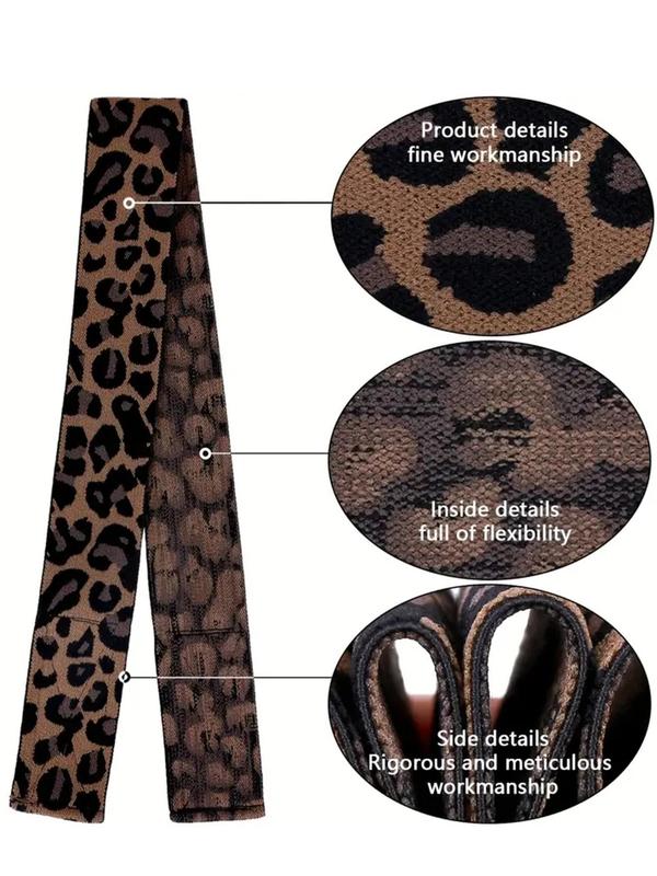 Elastic Melting Band, Leopard Pattern Elastic Bands for Wig Edges, Adjustable Edge Wrap to Lay Edge, Wig Accessories for Salon Women Girls Frontal Melt