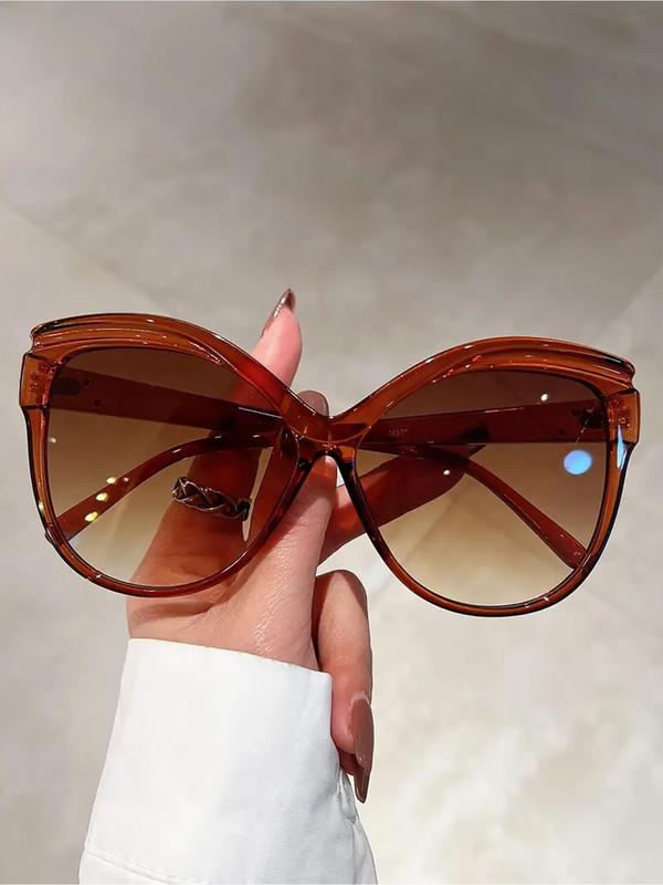 Simple Style Cat Eye Frame Sunglasses, Trendy Casual Sunglasses for Everyday Use, Fashion Accessories for Outdoor Activities Back To School