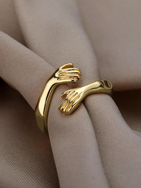 Creative Hand Design Cuff Ring, Fashion Accessories for Both Men & Women for Party, Daily Clothing Decor, Trendy All-match & Exquisite Jewelry for Birthday Gift