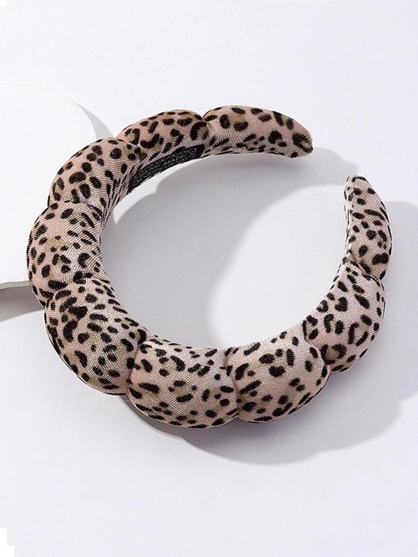 Women's Elegant Leopard Graphic Hai Hoop, Summer Trendy Cute Soft Headbands , Chic All-match Hair Accessories for Hairstyle Decor