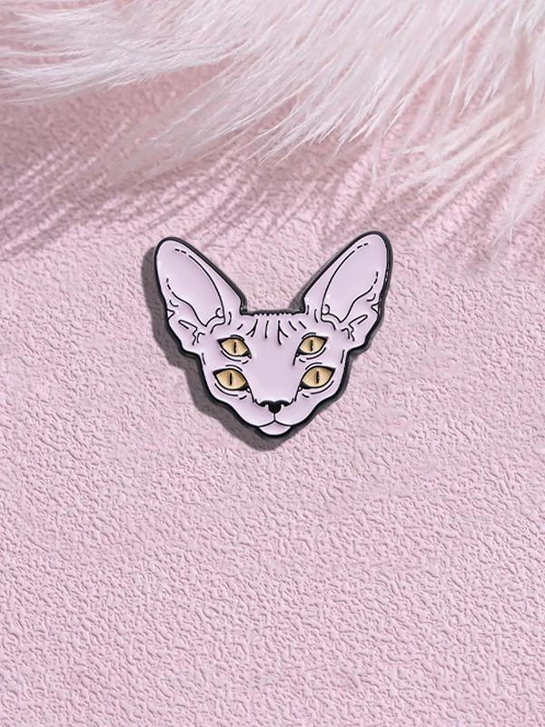 Cartoon Cat Brooch Pin, Hot Fashion Casual Cute Alloy Accessories for Daily Holiday, Minimalist Romantic Aesthetic Jewelry