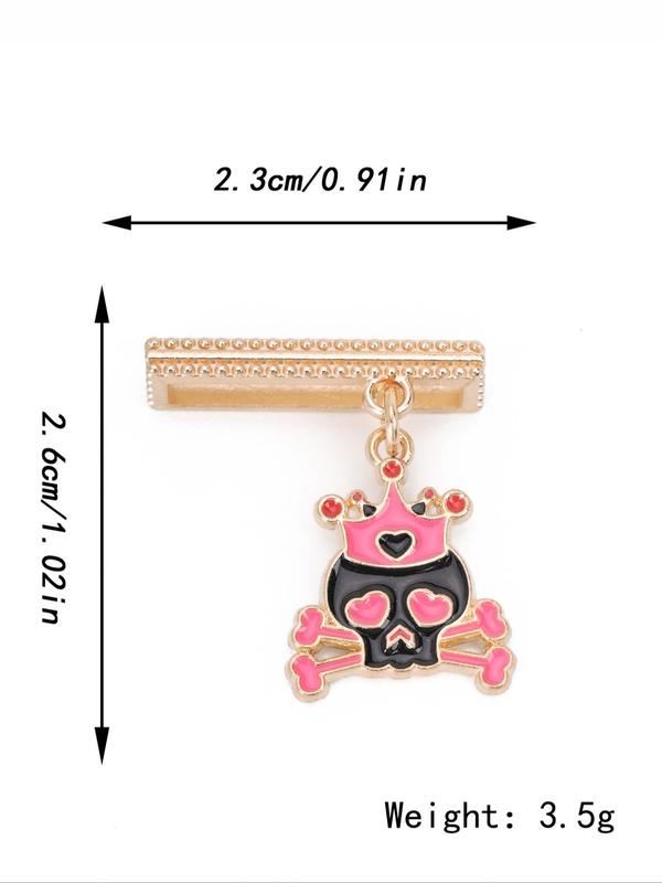 Cute Heart Decor Skull Ghost Design Watch Band Decoration, Fashion Watch Band Charm, Trendy All-match & Exquisite Watch Band Accessories for Birthday Gift