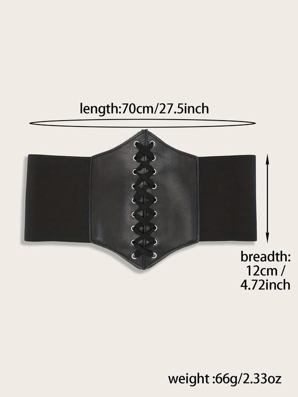 Women's Solid Criss Cross Design Corset Belt, Fashionable Waist Belt for Daily Wear, Fashion Clothes Accessories for Party, Trendy All-match & Exquisite Clothes Accessories for Gift