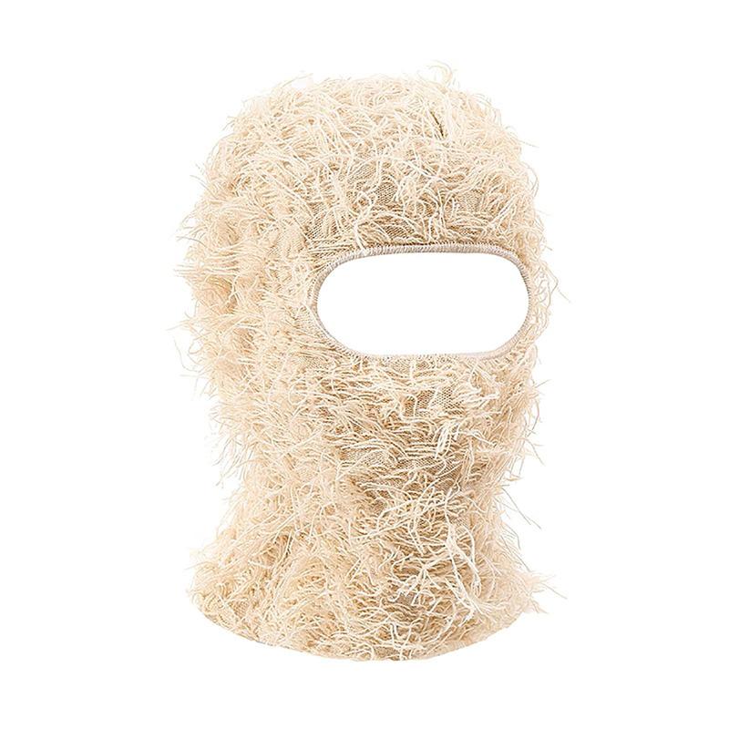 Cozy Knit Winter Balaclava Stylish Distressed Full Face Ski Mask & Neck Warmer for Men and Women Stay Warm and Fashionable with Distress Mask Beanie