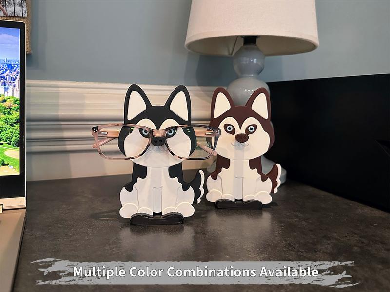 Husky Eyeglass or Sunglass holder, Unique Gift Idea