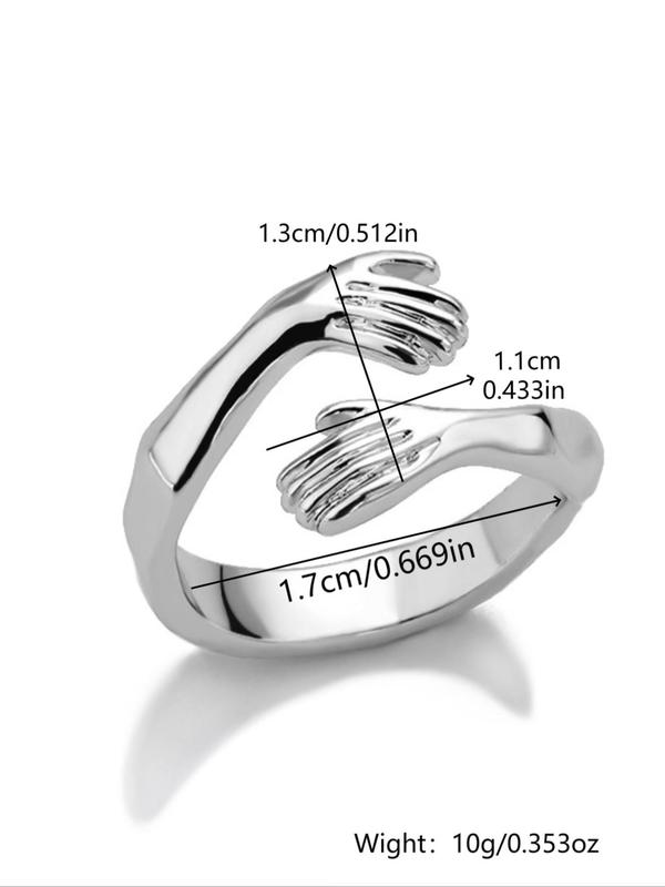 Creative Hand Design Cuff Ring, Fashion Accessories for Both Men & Women for Party, Daily Clothing Decor, Trendy All-match & Exquisite Jewelry for Birthday Gift