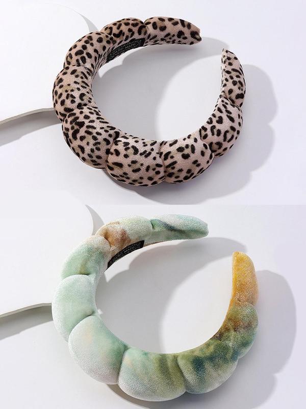 Women's Elegant Leopard Graphic Hai Hoop, Summer Trendy Cute Soft Headbands , Chic All-match Hair Accessories for Hairstyle Decor