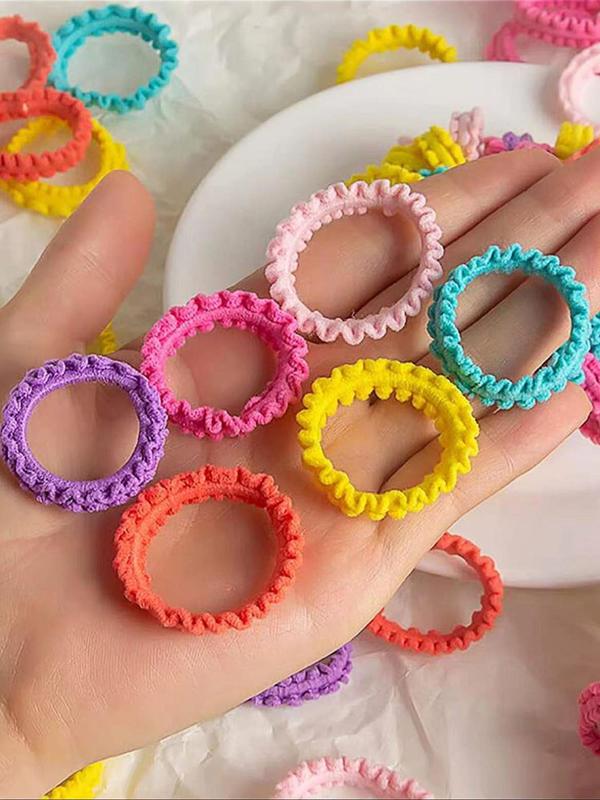 Solid Color Hair Tie, Casual Simple Hair Accessories for Women & Girls, Minimalist Headwear Suitable for Thick Hair