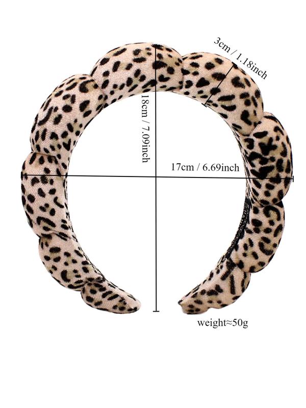 Women's Elegant Leopard Graphic Hai Hoop, Summer Trendy Cute Soft Headbands , Chic All-match Hair Accessories for Hairstyle Decor