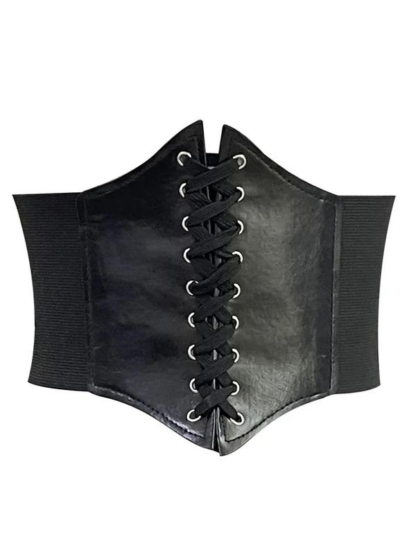 Women's Solid Criss Cross Design Corset Belt, Fashionable Waist Belt for Daily Wear, Fashion Clothes Accessories for Party, Trendy All-match & Exquisite Clothes Accessories for Gift