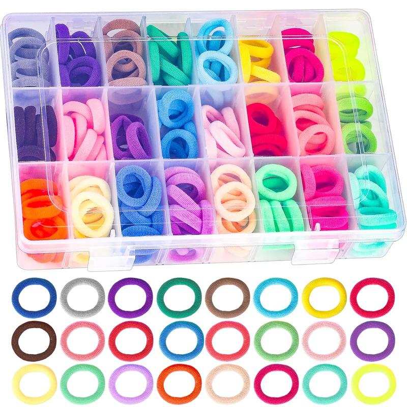 Colorful Hair Ties with Storage Box, 240pcs set Elastic Braiding Hair Circle for Women & Girls, Fashion Hair Accessories for Party, Daily Clothing Decor