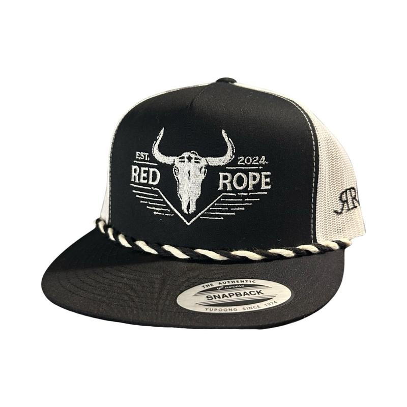 The Ranch Hand Black and White Rope Hat