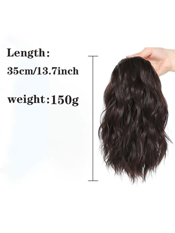 14 Inch Short Wavy Ponytail Extension, Curly Ponytail Extension with Cord, Synthetic Hair Extensions for Party & Daily Use